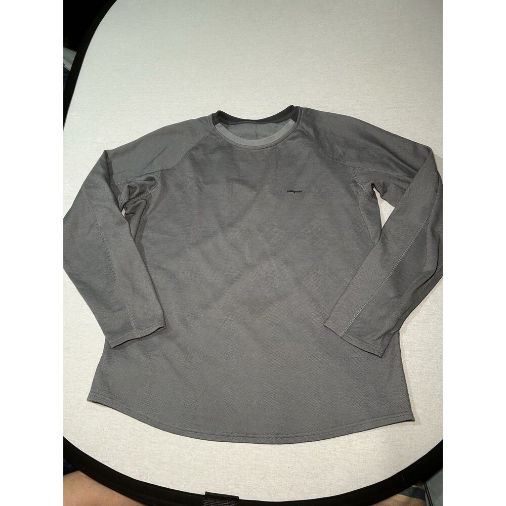 Patagonia Capilene Midweight Mens L Baselayer Long Sleeve Grey, Hiking, Skiing